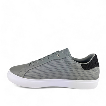 LACOSTE Men s Grey Leather POWERCOURT Trainers