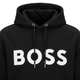 Black BOSS hoodie close-up