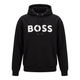 Black BOSS hoodie ghost-mannequin front