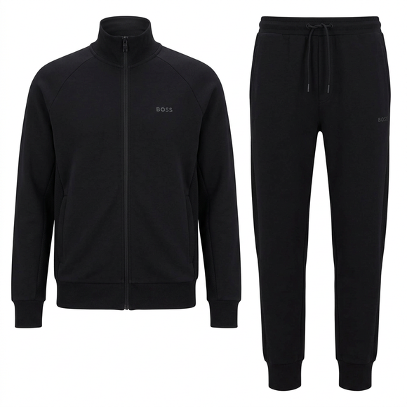 Black BOSS tracksuit side by side