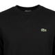 Black Lacoste sweatshirt chest close-up