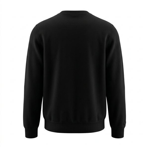 Black Lacoste sweatshirt ghost-mannequin back
