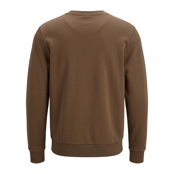 Brown sweatshirt ghost-mannequin back