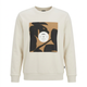 Cream BOSS sweatshirt front flat-lay