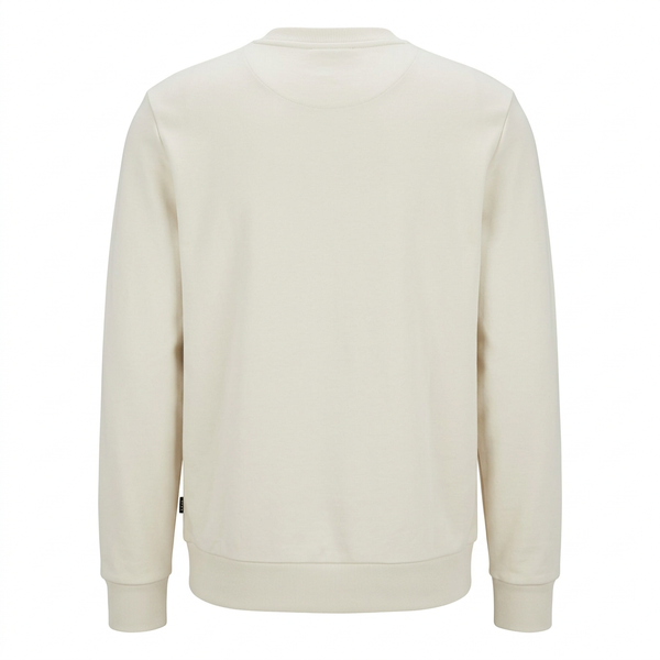 Cream BOSS sweatshirt ghost-mannequin back view