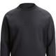 Dark sweatshirt chest close-up