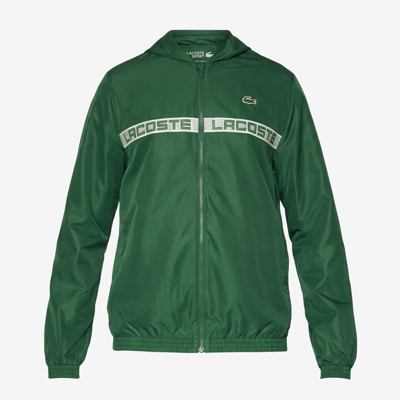 Green Lacoste jacket front