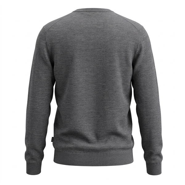 Grey BOSS sweater ghost-mannequin back
