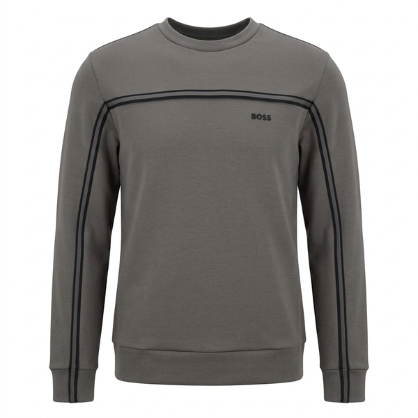 Grey BOSS sweatshirt ghost-mannequin front