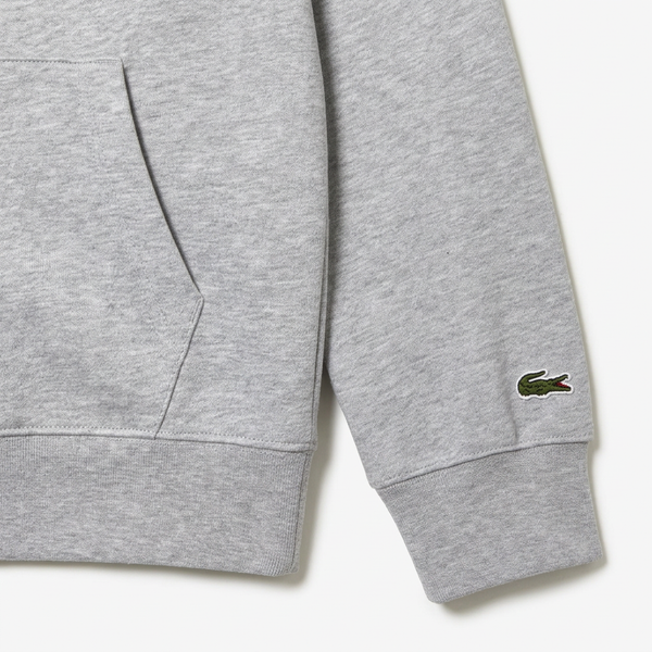 Grey hoodie cuff and hem detail