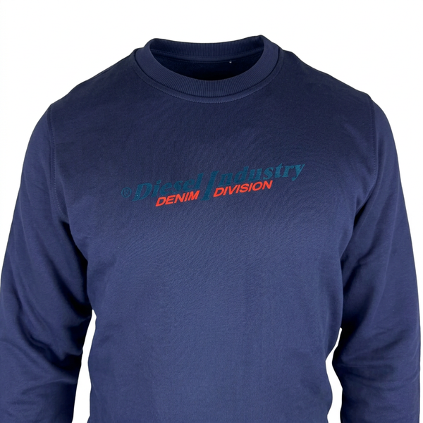 Navy Diesel sweatshirt chest close-up