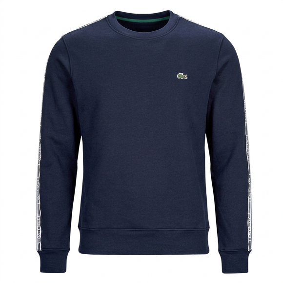 Navy Lacoste sweatshirt ghost-mannequin front