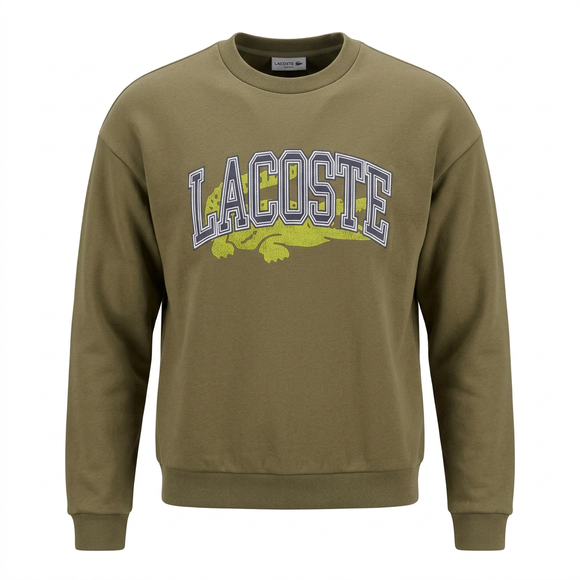 Revised Lacoste sweatshirt ghost-mannequin front