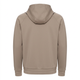 Taupe zip hoodie ghost-mannequin back